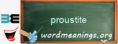 WordMeaning blackboard for proustite